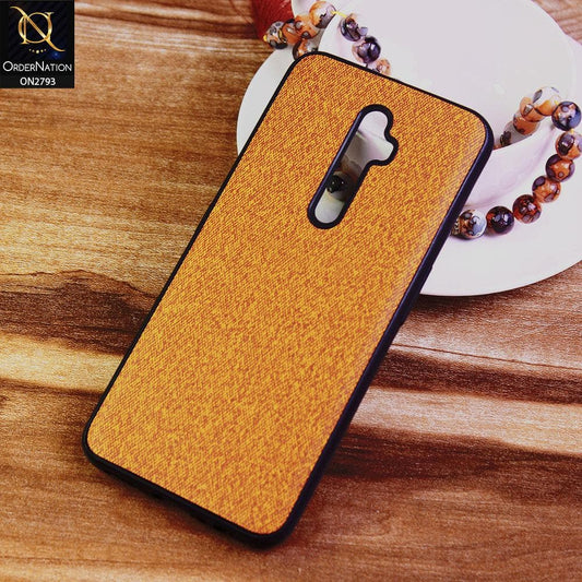 Oppo Reno 2Z Cover - Mustard -  New Jeans Fabric Texture Leather Soft Case