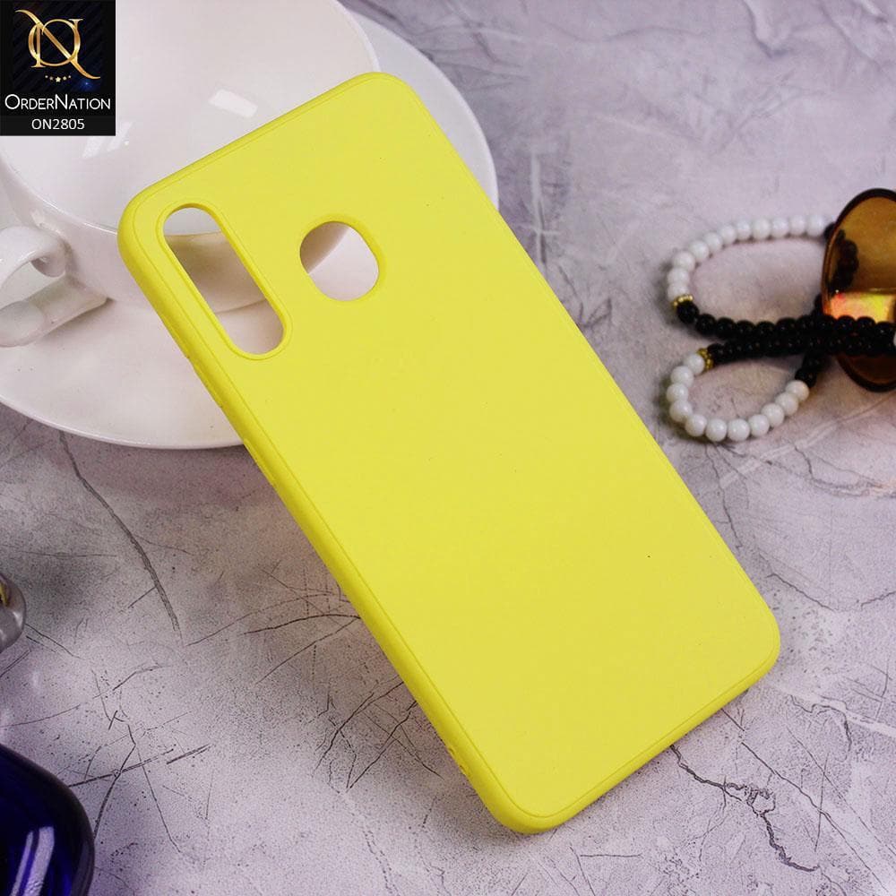 Samsung Galaxy A30 Cover - Yellow - Soft Silicone Candy Color HQ Silica Gel Shockproof Matte Case