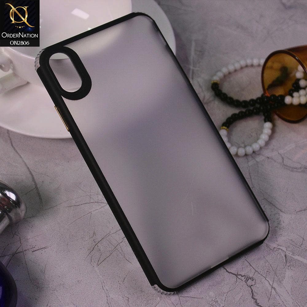 iPhone XS Max Cover - Black - Soft Borders Matte Hard Protective Case