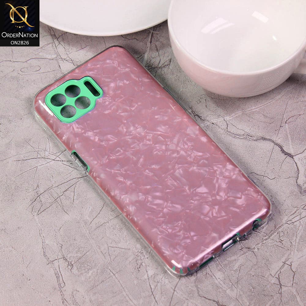 Oppo F17 Pro Cover - Green - New Marble Series 2 in 1 Hybrid Case