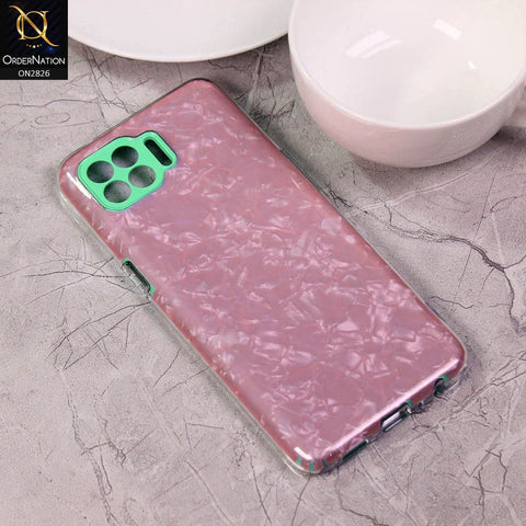 Oppo F17 Cover - Green - New Marble Series 2 in 1 Hybrid Case