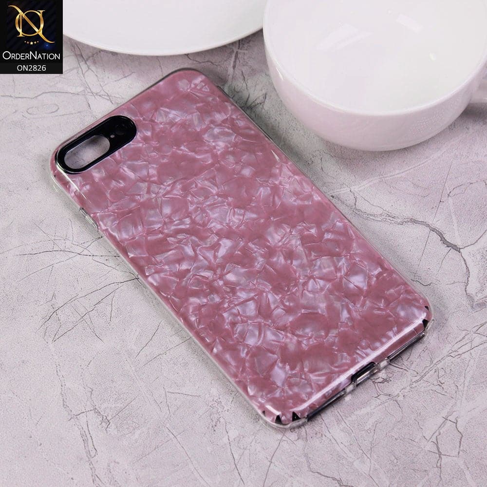 iPhone 8 Plus / 7 Plus Cover - Black - New Marble Series 2 in 1 Hybrid Case