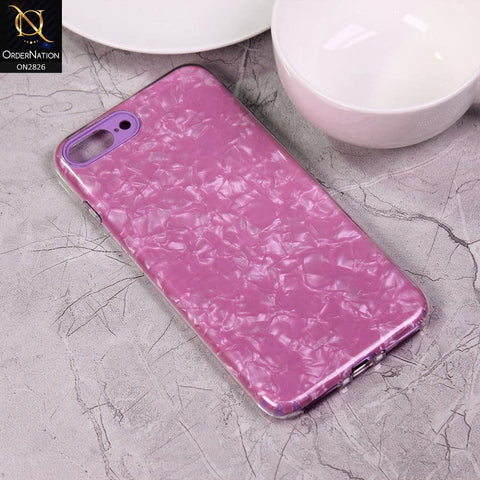 iPhone 8 Plus / 7 Plus Cover - Purple - New Marble Series 2 in 1 Hybrid Case