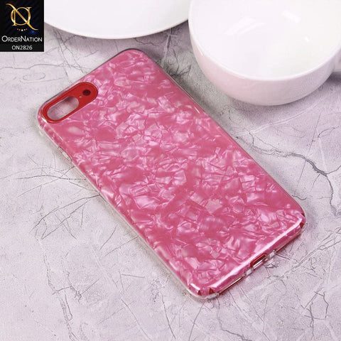 iPhone 8 Plus / 7 Plus Cover - Red - New Marble Series 2 in 1 Hybrid Case