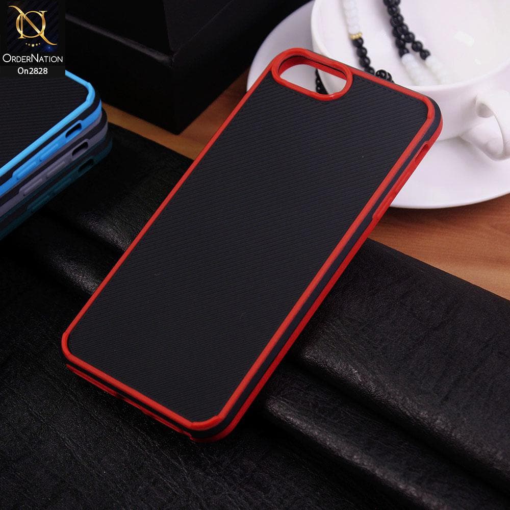 iPhone 8 Plus / 7 Plus Cover - Red - 3D Soft Linning Camera Protection Case