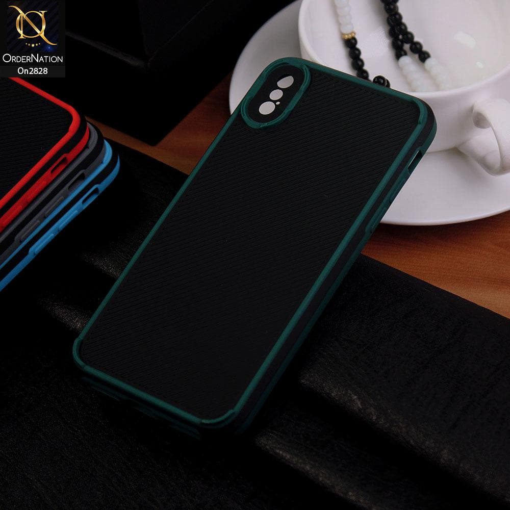 iPhone XS Max Cover - Green - 3D Soft Linning Camera Protection Case