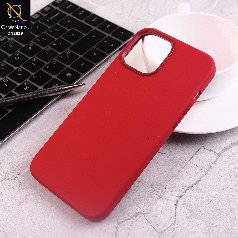 iPhone 12 Pro Max Cover - Red - Soft Touch MagSafe Silicon Case