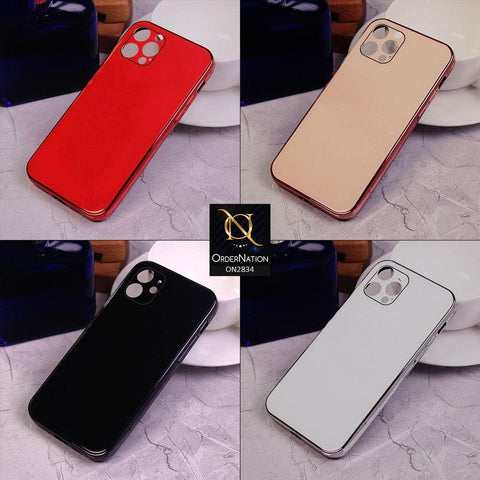 iPhone 12 Pro Cover - Golden - New Glossy Shine Soft Borders Back Case