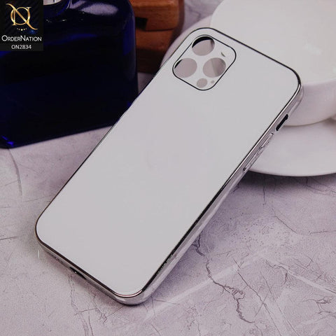 iPhone 12 Pro Cover - White - New Glossy Shine Soft Borders Back Case