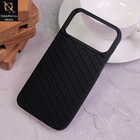 iPhone XR Cover - Black - New Stylish Diagonal lines Pattern Soft Case