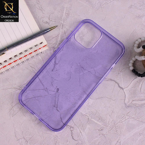 iPhone 12 Mini Cover - Purple - Candy Color Transparent Soft Case