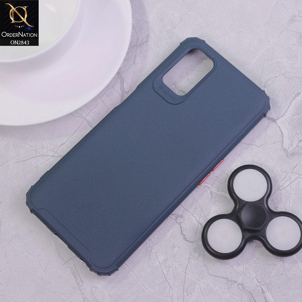 Oppo A52 Cover - Dark Blue - 3D Camera Soft Silicon Protective Case