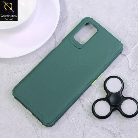 Oppo A52 Cover - Dark Green - 3D Camera Soft Silicon Protective Case