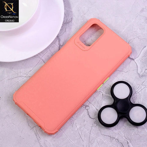 Oppo A92 Cover - Peach - 3D Camera Soft Silicon Protective Case