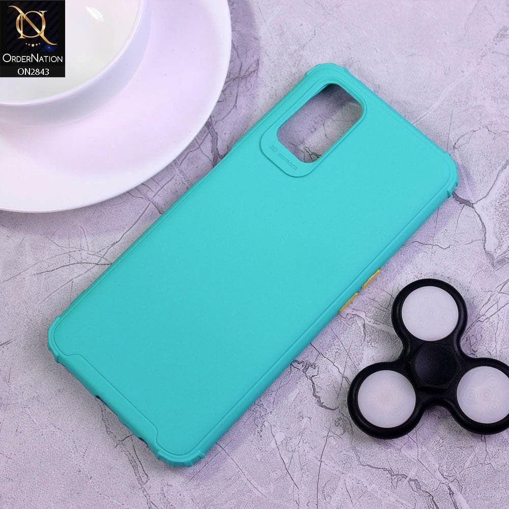 Oppo A92 Cover - Sea Green - 3D Camera Soft Silicon Protective Case