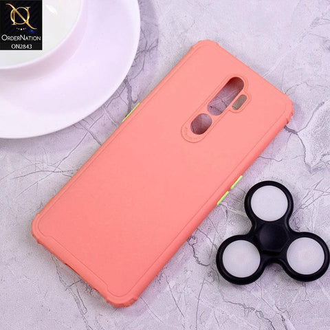 Oppo A5 2020 Cover - Peach - 3D Camera Soft Silicon Protective Case