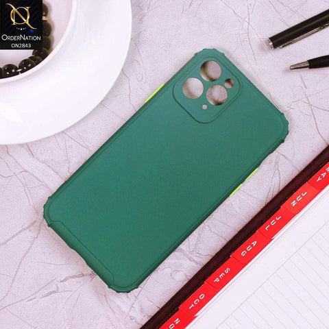 iPhone 11 Pro Cover - Green - 3D Camera Soft Silicon Protective Case