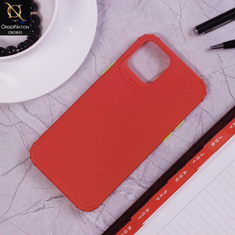 iPhone 12 Cover - Red - 3D Camera Soft Silicon Protective Case