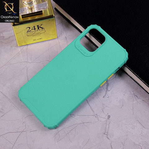 iPhone 12 Pro Cover - Sea Green - 3D Camera Soft Silicon Protective Case