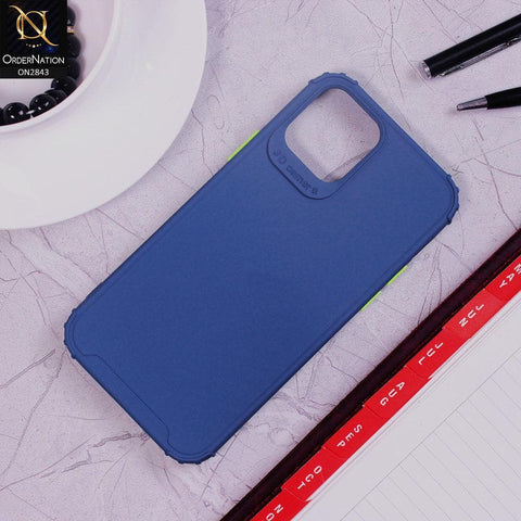 iPhone 12 Pro Max Cover - Blue - 3D Camera Soft Silicon Protective Case