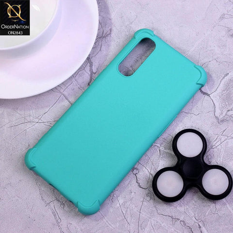 Oppo Reno 3 Pro Cover - Sea Green - 3D Camera Soft Silicon Protective Case