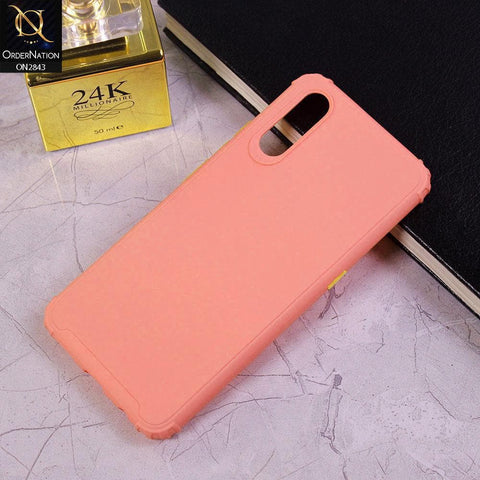 Vivo S1 Cover - Peach - 3D Camera Soft Silicon Protective Case