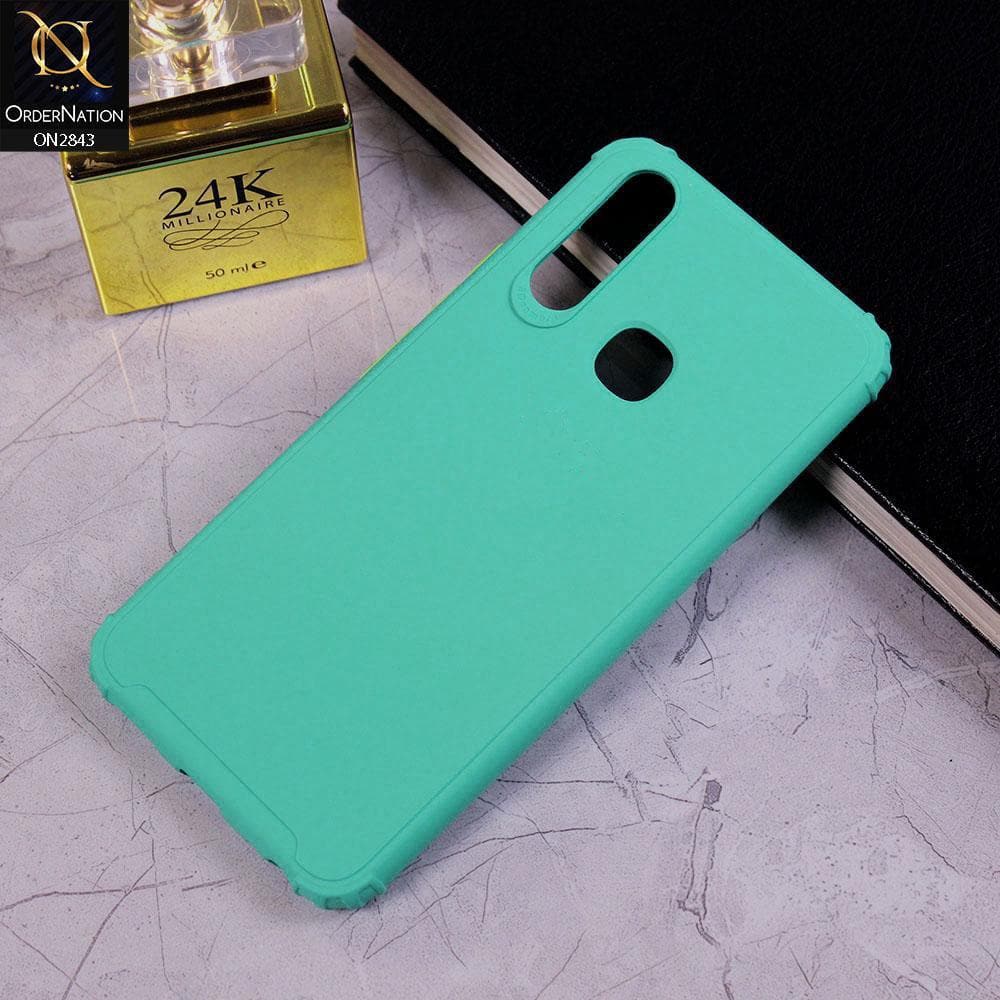 Vivo Y12 Cover - Sea Green - 3D Camera Soft Silicon Protective Case