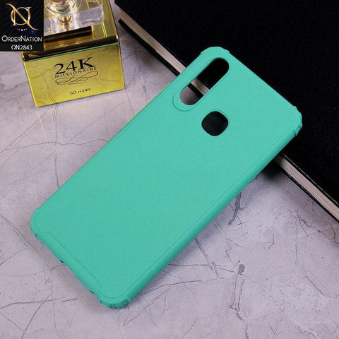 Vivo Y17 Cover - Sea Green - 3D Camera Soft Silicon Protective Case