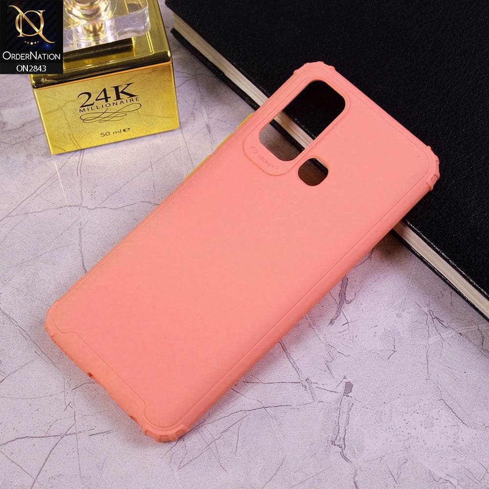 Vivo Y30 Cover - Peach - 3D Camera Soft Silicon Protective Case