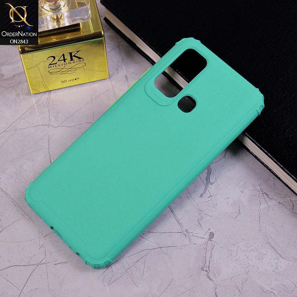 Vivo Y50 Cover - Sea Green - 3D Camera Soft Silicon Protective Case