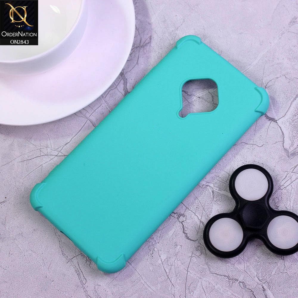 Vivo Y51 (2020 September) Cover - Sea Green - 3D Camera Soft Silicon Protective Case