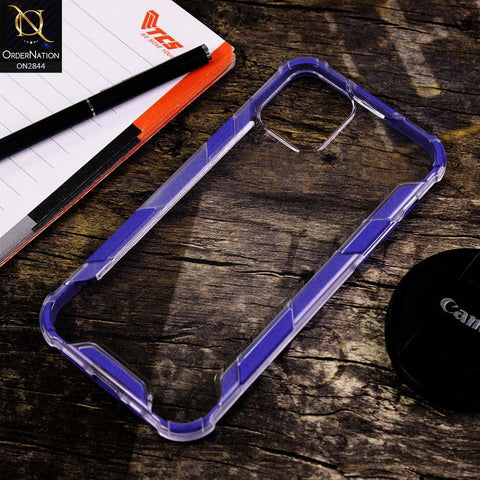 iPhone 11 Pro Cover - Blue - New Style Hybrid Soft Bumper Transparent Case