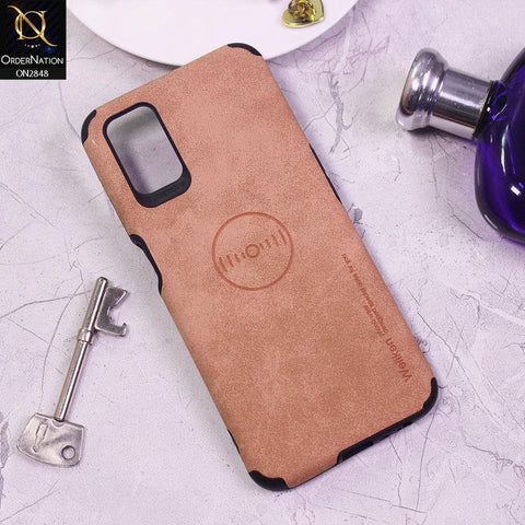 Oppo A92 Cover - Pink - Weiiken Matte Colorful Soft PU Leather Case