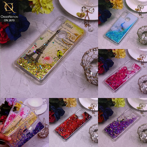 Xiaomi Redmi 10X 4G Cover - Design 1 - Trendy Hearts and Stars Moving Liquid Glitter Case