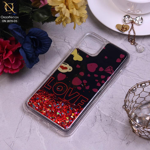 iPhone 11 Pro Max Cover - Design 5 - Trendy Hearts and Stars Moving Liquid Glitter Case