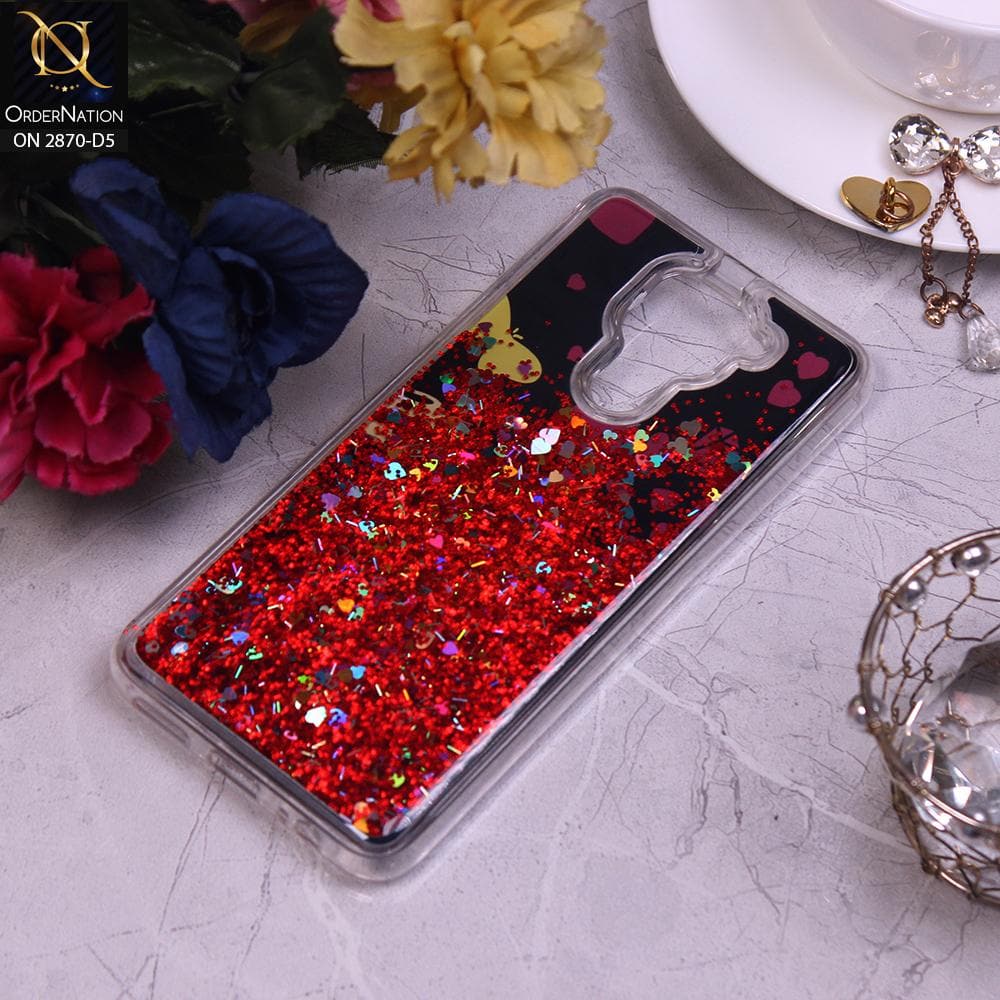 Xiaomi Redmi 10X 4G Cover - Design 5 - Trendy Hearts and Stars Moving Liquid Glitter Case