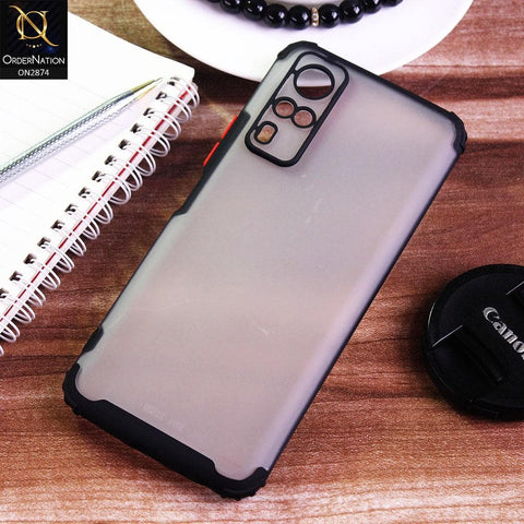 Vivo Y51a Cover - Black - Classic Soft Color Border Semi-Transparent Camera Protection Case