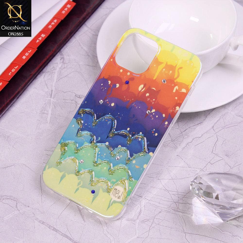 iPhone 12 Mini Cover - Design 10 - Colorful Happy Life Series Soft Case