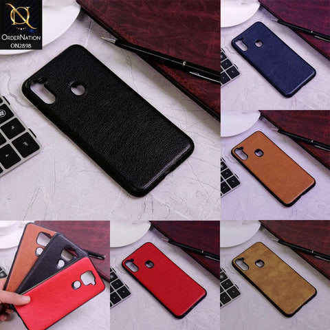 Vivo S1 Cover - Black - New Stylish Leather Texture Soft Case