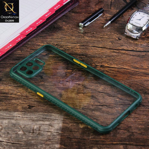 Oppo F17 Pro - Green - Shiny Acrylic Anti-Shock Stylish Bumper Camera Protection Back Case