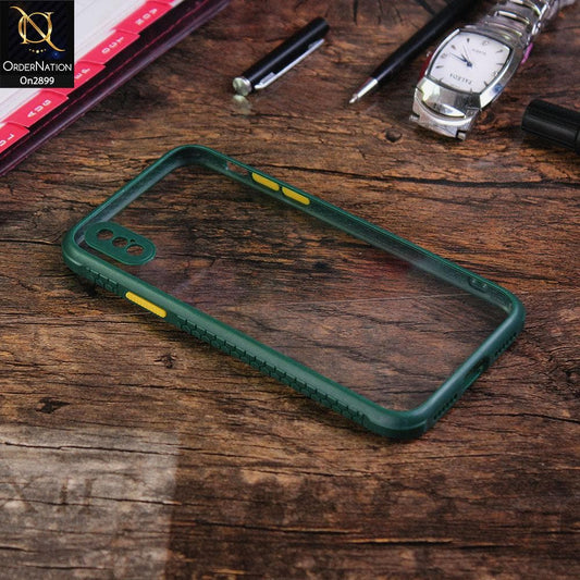 iPhone XS Max - Green - Shiny Acrylic Anti-Shock Stylish Bumper Camera Protection Back Case