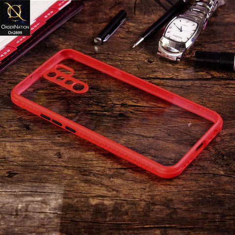 Xiaomi Redmi 9 Prime - Red - Shiny Acrylic Anti-Shock Stylish Bumper Camera Protection Back Case