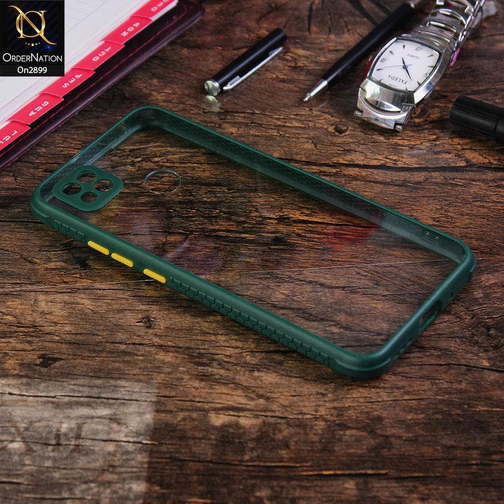 Xiaomi Redmi 9C - Green - Shiny Acrylic Anti-Shock Stylish Bumper Camera Protection Back Case