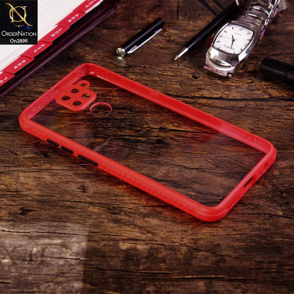 Xiaomi Redmi 10X 4G - Red - Shiny Acrylic Anti-Shock Stylish Bumper Camera Protection Back Case