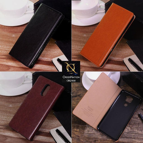 iPhone 11 Pro Cover - Light Brown -  Elegent Leather Wallet Flipbook Case