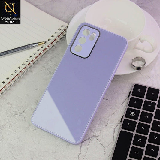 Oppo A16 Cover - Purple - New Glossy Shine Soft Borders Camera Protection Back Case