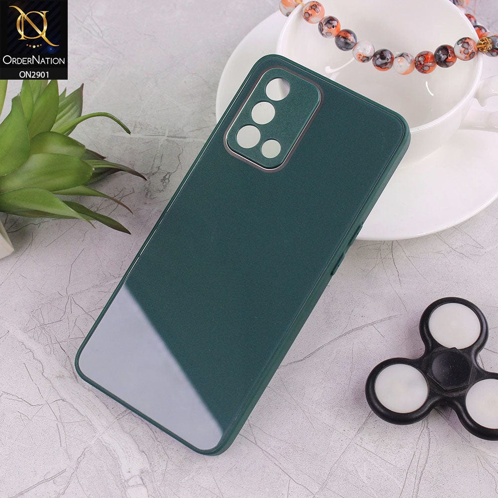 Oppo F19 Cover - Green - New Glossy Shine Soft Borders Camera Protection Back Case