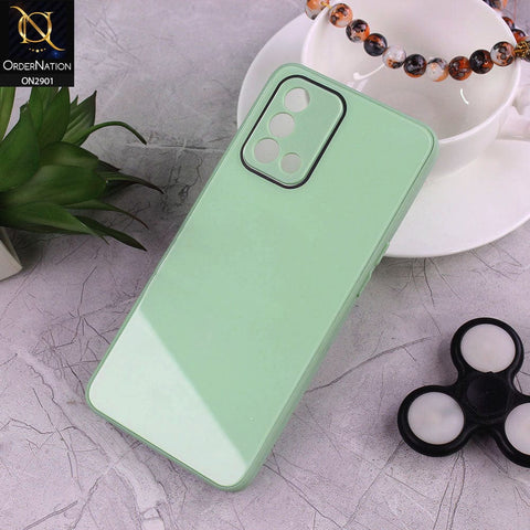Oppo A74 Cover - Light Green - New Glossy Shine Soft Borders Camera Protection Back Case