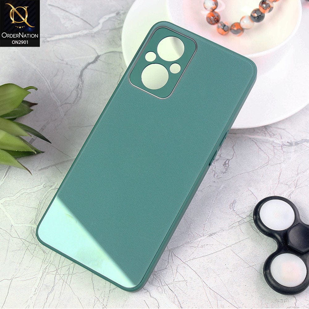 Oppo Reno 7 Lite Cover - Green - New Glossy Shine Soft Borders Camera Protection Back Case