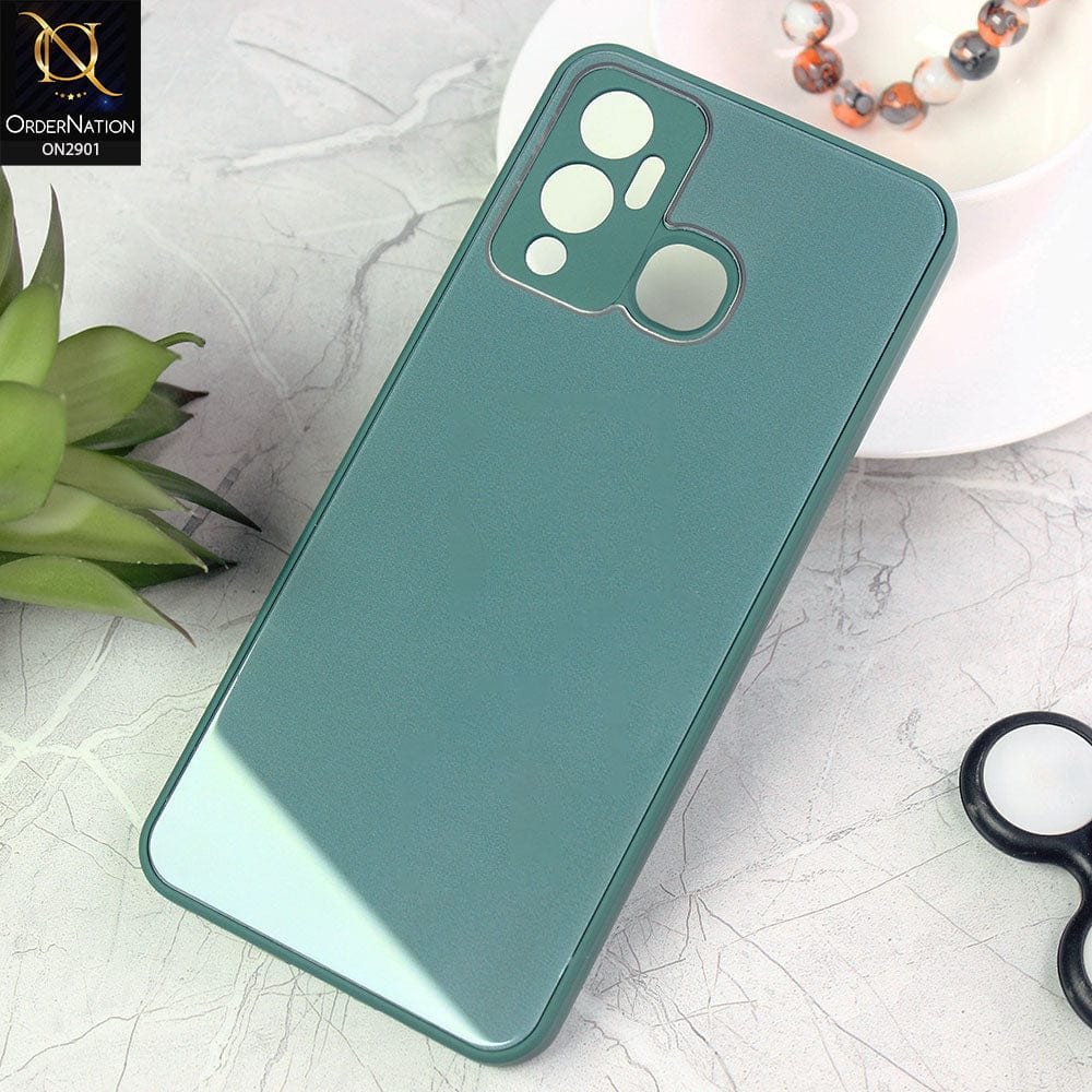 Infinix Hot 12 Play Cover - Green - New Glossy Shine Soft Borders Camera Protection Back Case